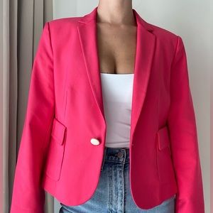 Bright coral pink blazer Zara